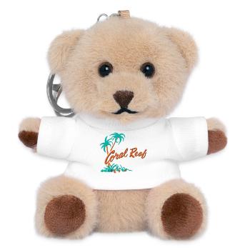 Coral Reef Palm Logo - Teddy Keyring - white - Front