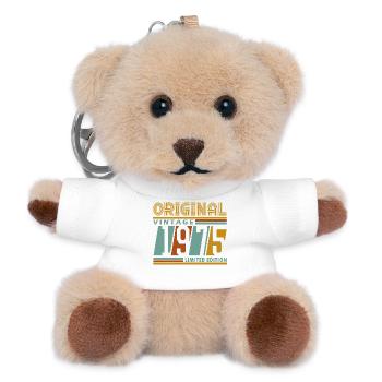 Original Retro Vintage 1975 Limited Edition 50 - Teddy Keyring - white - Front