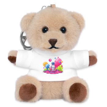 Astronaut in pink space - Teddy Keyring - white - Front