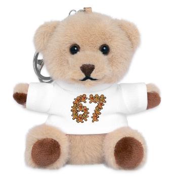 Gingerbread 67 Meme - Teddy Keyring - white - Front