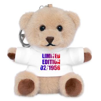 70th Birthday Limited Edition 02/1956 - Teddy Keyring - white - Front