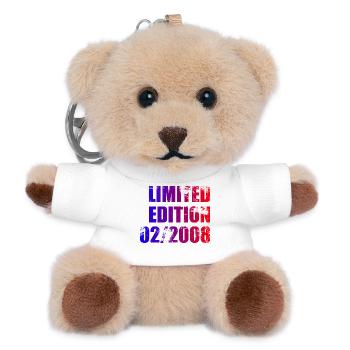 18th Birthday Limited Edition 02/2008 - Teddy Keyring - white - Front