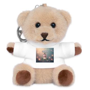 Knuddel-Pig: Nah. Nicht Heute - Teddy Schlüsselanhänger - Weiß - Vorne
