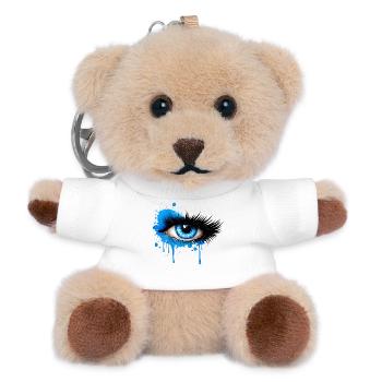 Blue eye in graffiti style - Teddy Keyring - white - Front