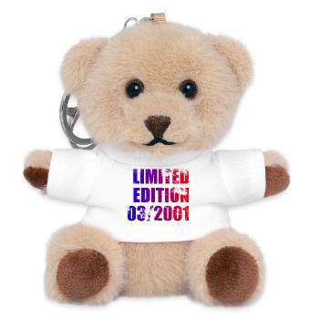 25. Geburtstag Limited Edition 03/2001 - Teddy Schlüsselanhänger - Weiß - Vorne