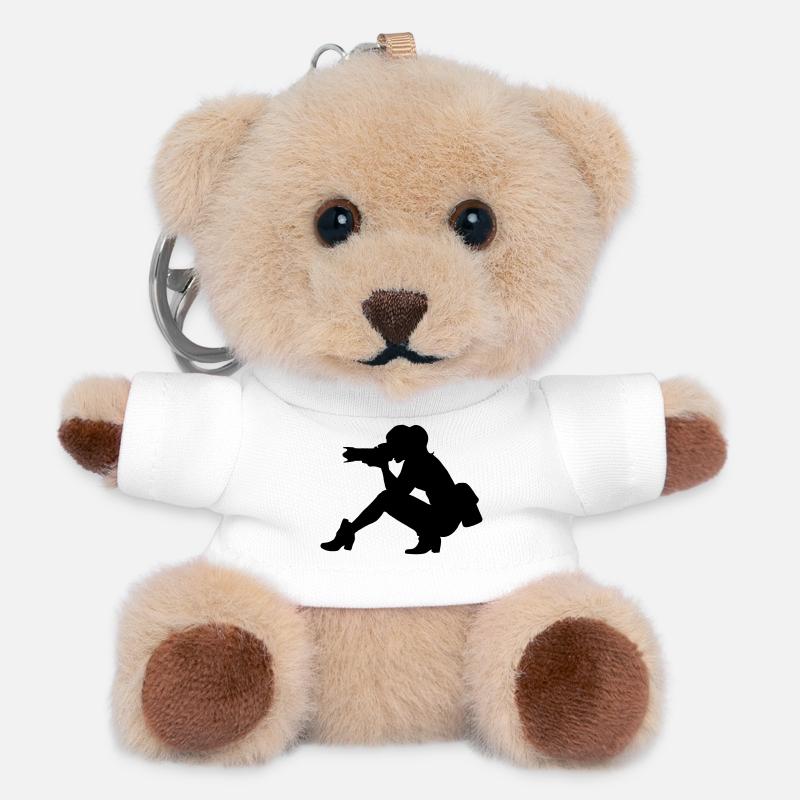 Fotografin Photographe - Porte-clés ourson - blanc
