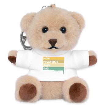 Handwerker Polsterer - Teddy Schlüsselanhänger - Weiß - Vorne