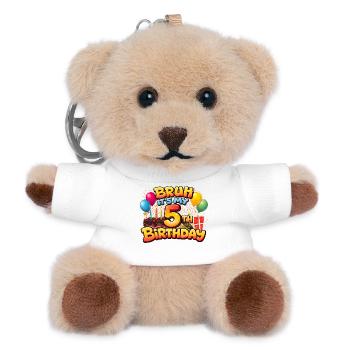 5th birthday shirt 5th birthday shirt  boy 5 year - Porte-clés ourson - blanc - Devant