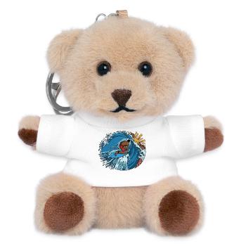 Surfer Cirkel Surfkunst - Teddy Keyring - white - Front