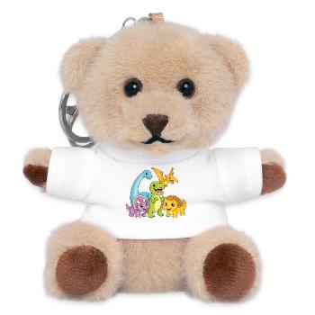 Cute Dino Team - Teddy Keyring - white - Front