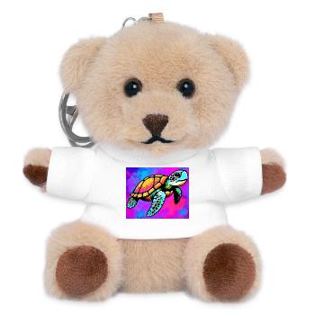 turtle - Teddy Keyring - white - Front