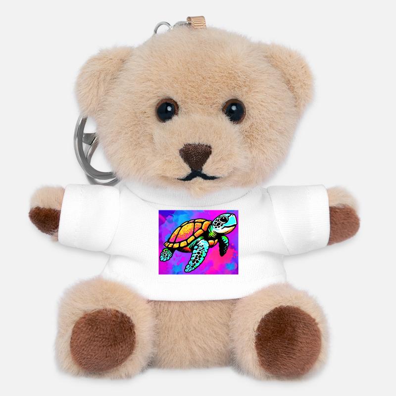 Schildkröte - Teddy Schlüsselanhänger - Weiß