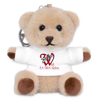 Weil ich Dich liebe  - Teddy Schlüsselanhänger - Weiß - Vorne