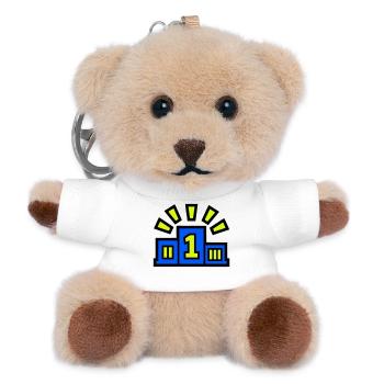 Winner Podium Place 1 Champion - Teddy Keyring - white - Front