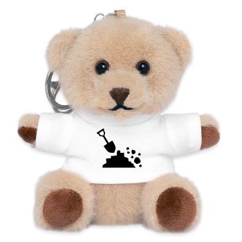 Building site - Teddy Keyring - white - Front