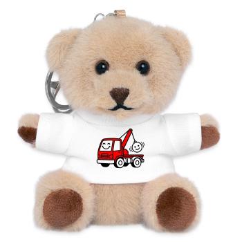 Kinder aus Schrottwagen - Teddy Schlüsselanhänger - Weiß - Vorne