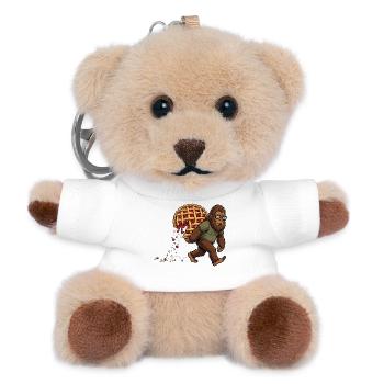 Math Humor – Bigfoot Pie Thief Pi - Teddy Keyring - white - Front