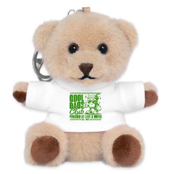 Cool Dads Club - Dad 2026 Father's Day Gift - Teddy Keyring - white - Front