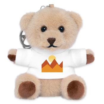 Berge - Wandern Berge Outdoor Natur Retro - Teddy Schlüsselanhänger - Weiß - Vorne