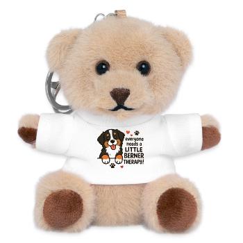 Bernese Mountain Dog Little Berner Therapy Dog Humor - Teddy Keyring - white - Front