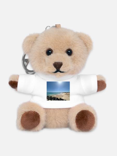 Beach in the sun: blue and sand - Teddy Keyring - white