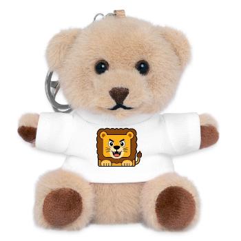 Lion - Porte-clés ourson - blanc - Devant