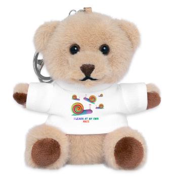 I learn at my own pace - Teddy Keyring - white - Front