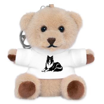 Collie-Hundelegen - Teddy Schlüsselanhänger - Weiß - Vorne