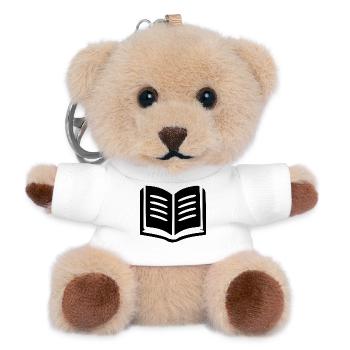 Buch Bücher lesen - Teddy Schlüsselanhänger - Weiß - Vorne