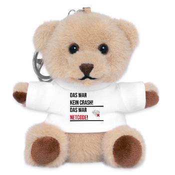 Das war kein Crash das war netcode V2 - Teddy Schlüsselanhänger - Weiß - Vorne