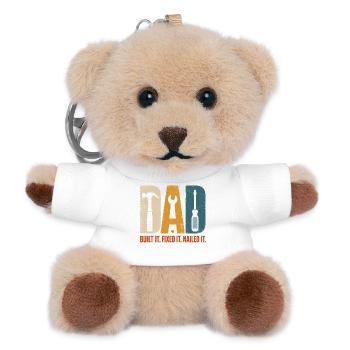  Gebaut, Es Repariert, Es Hat Den Nagel Auf Den - Teddy Schlüsselanhänger - Weiß - Vorne