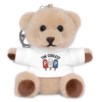 Funny grandpa, the coolest dad - Teddy Keyring - white - Front