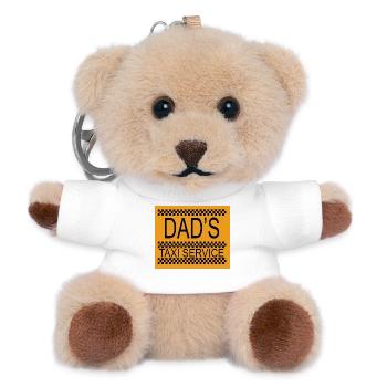 Dad's taxi service - Teddy Keyring - white - Front