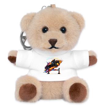 Jump in Neon – Equestrian Sports & Show Jumping - Teddy Keyring - white - Front
