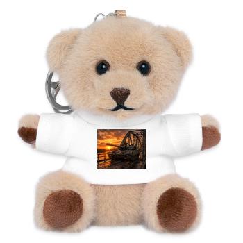 Vintage Tank - Teddy Schlüsselanhänger - Weiß - Vorne