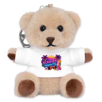 Summer Nights Neon Tropics - Teddy Keyring - white - Front