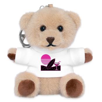 Surfbrett Cocktail Strand Logo - Teddy Schlüsselanhänger - Weiß - Vorne