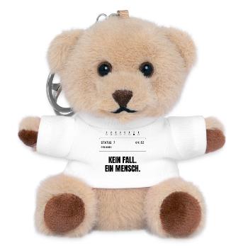 Kein Fall. Ein Mensch. Rettungsdienst - Teddy Schlüsselanhänger - Weiß - Vorne