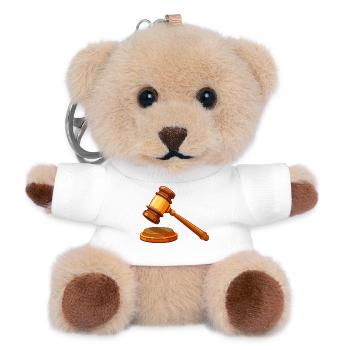 Richter am Gavel Court - Teddy Schlüsselanhänger - Weiß - Vorne