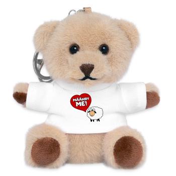 Määhry me! Heiratsantrag vom Schaf - Teddy Schlüsselanhänger - Weiß - Vorne