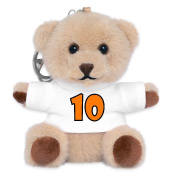 10 - Teddy Schlüsselanhänger - Weiß - Vorne
