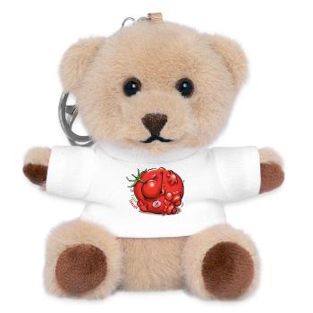 Faule Tomate - Teddy Schlüsselanhänger - Weiß - Vorne