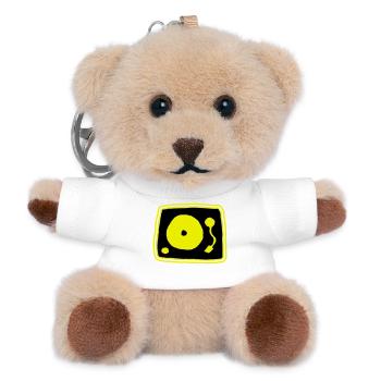 Plattenspieler - Teddy Schlüsselanhänger - Weiß - Vorne