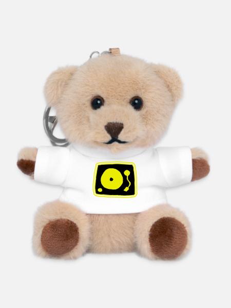 Plattenspieler - Teddy Schlüsselanhänger - Weiß