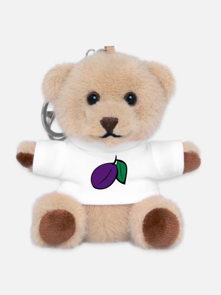 Prune - Porte-clés ourson - blanc