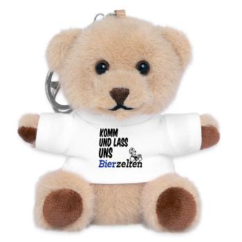 Bierzelt,Bier,Sprüche,Geschenk - Teddy Schlüsselanhänger - Weiß - Vorne