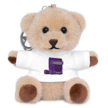 Truck,Truck,Truck,Car,Trucker, Car, - Teddy Keyring - white - Front