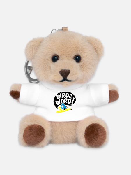 surfing bird - bird is the word - surfin bird - Teddy Keyring - white
