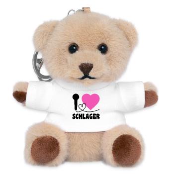 I Love Schlager  - Teddy Schlüsselanhänger - Weiß - Vorne