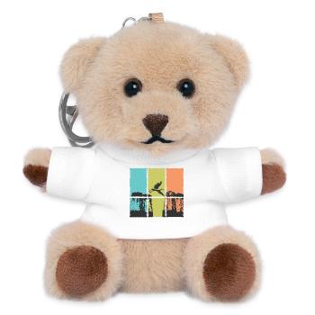 Abstract Art Collection for Coastal Friends - Seagull - Teddy Keyring - white - Front